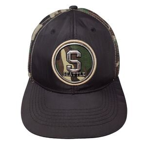 Seattle Snapback Hat Multi One Size Camouflage Adjustable Ace Cap
